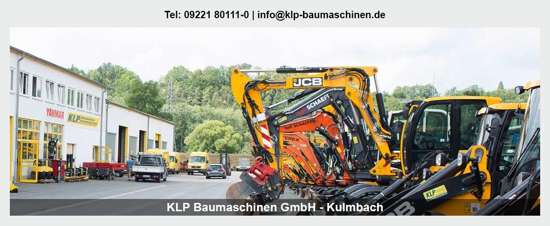 Baumaschinen für Guttenberg – KLP: Hebebühne, Energreen, Baggerverleih